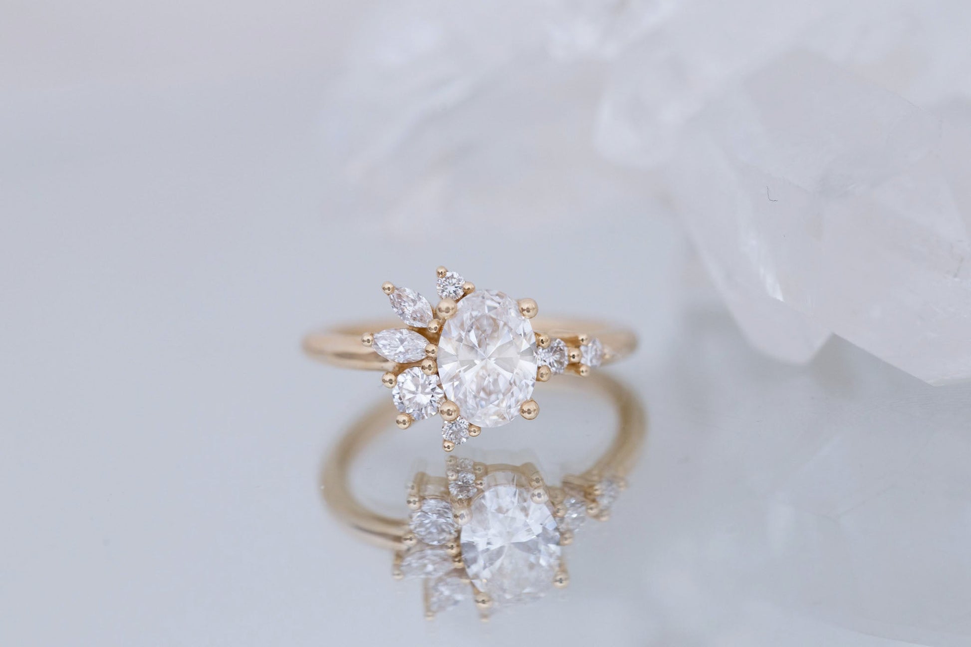 2 CT Round Three Stones Lab Grown Diamond Engagement Ring