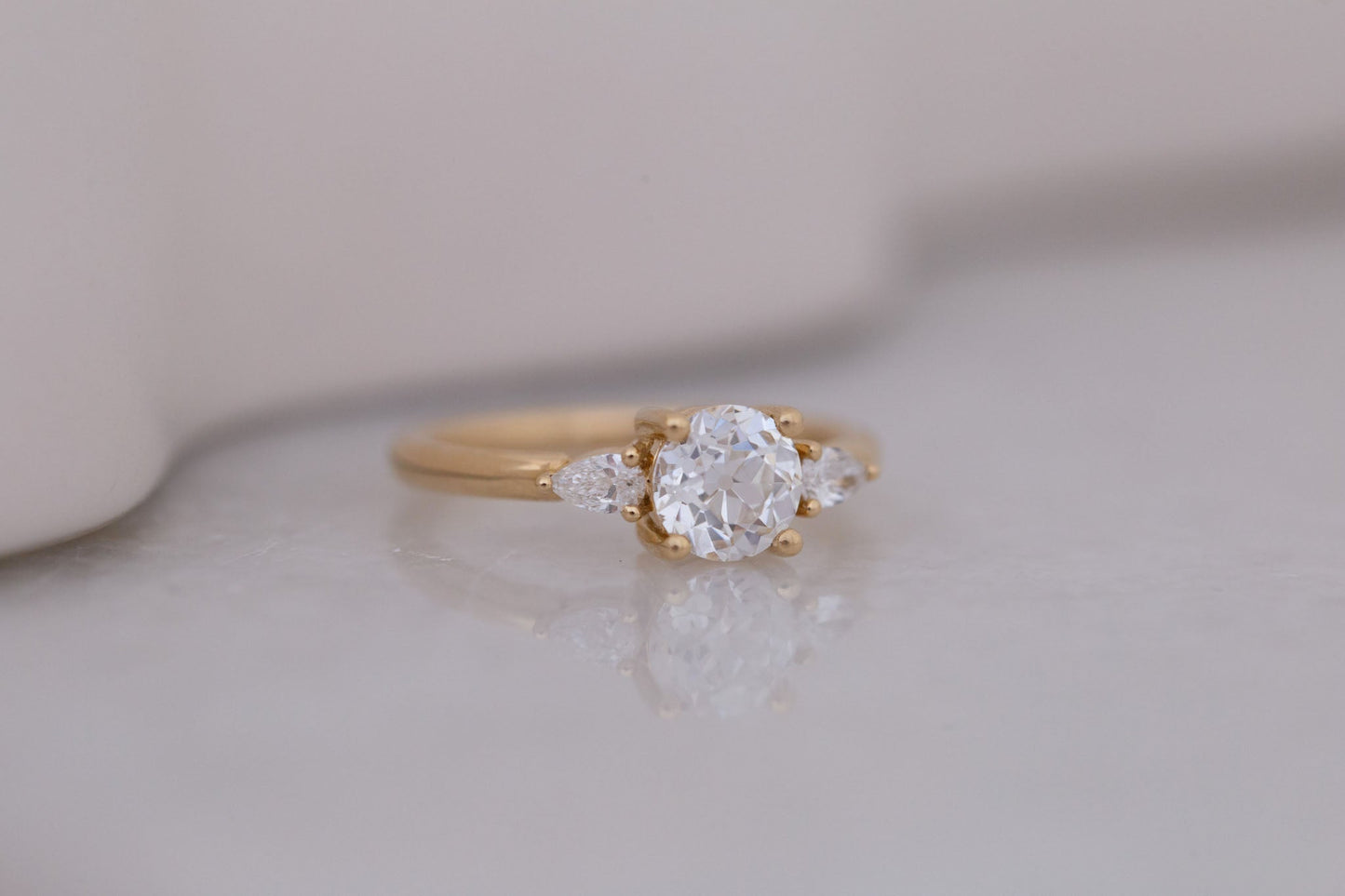2 CT Round Three Stones Lab Grown Diamond Engagement Ring