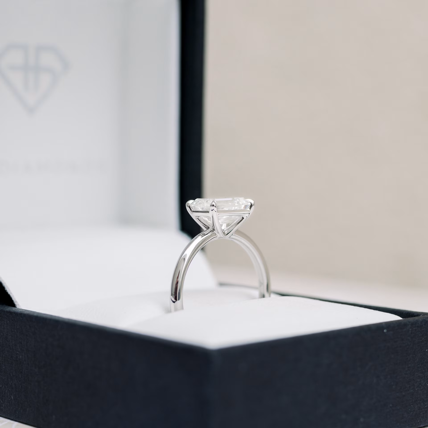 Marquise Cut Cluster Styled Lab Grown Diamond Engagement Ring