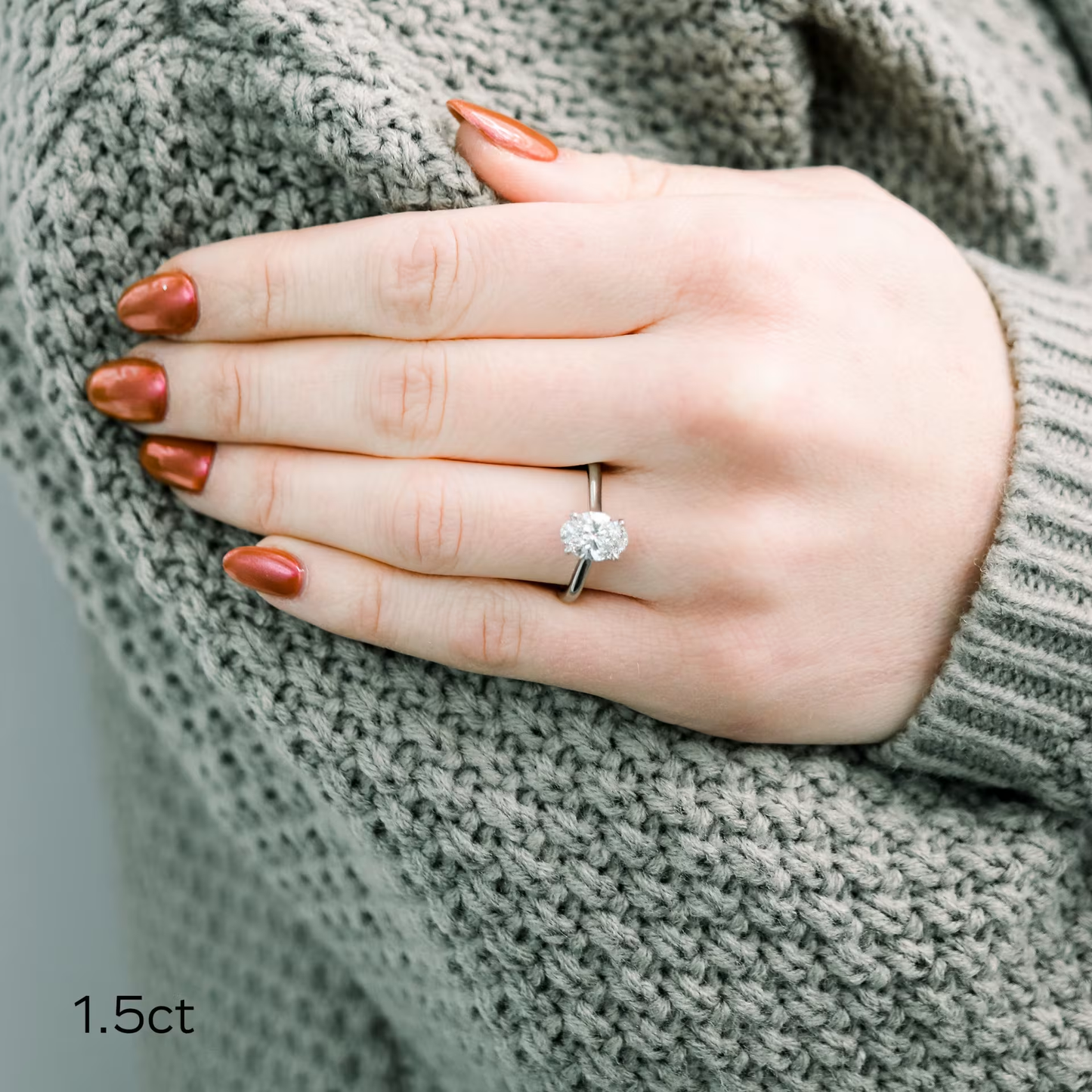 Marquise Cut Cluster Styled Lab Grown Diamond Engagement Ring