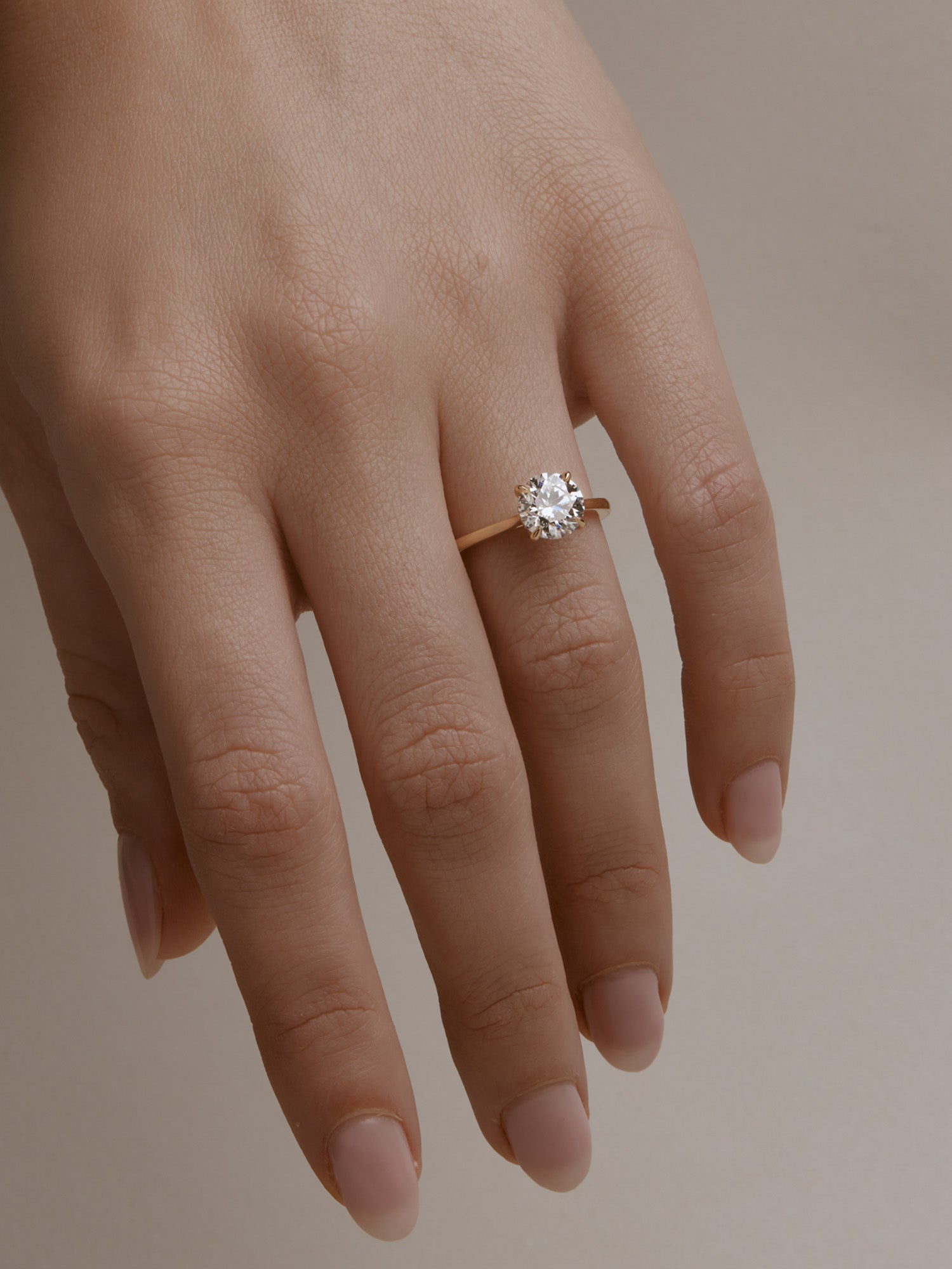 2 CT Round Three Stones Lab Grown Diamond Engagement Ring