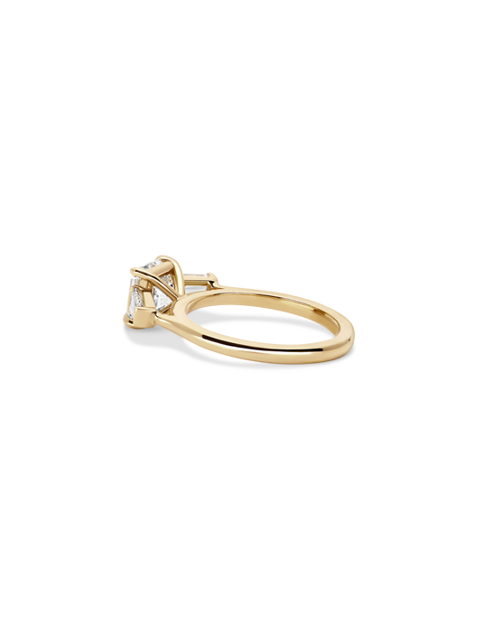 2 CT Round Three Stones Lab Grown Diamond Engagement Ring
