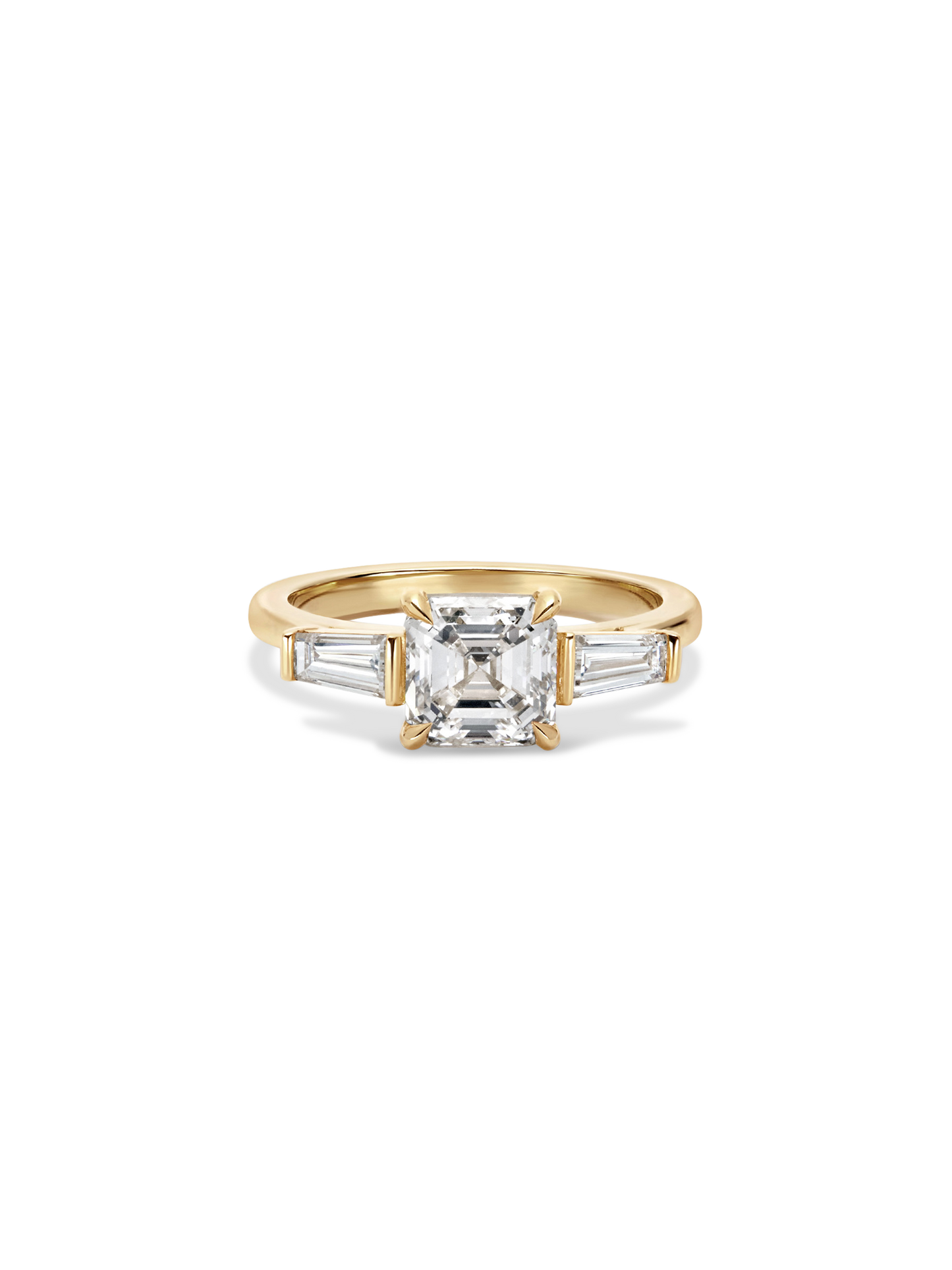 2 CT Round Three Stones Lab Grown Diamond Engagement Ring