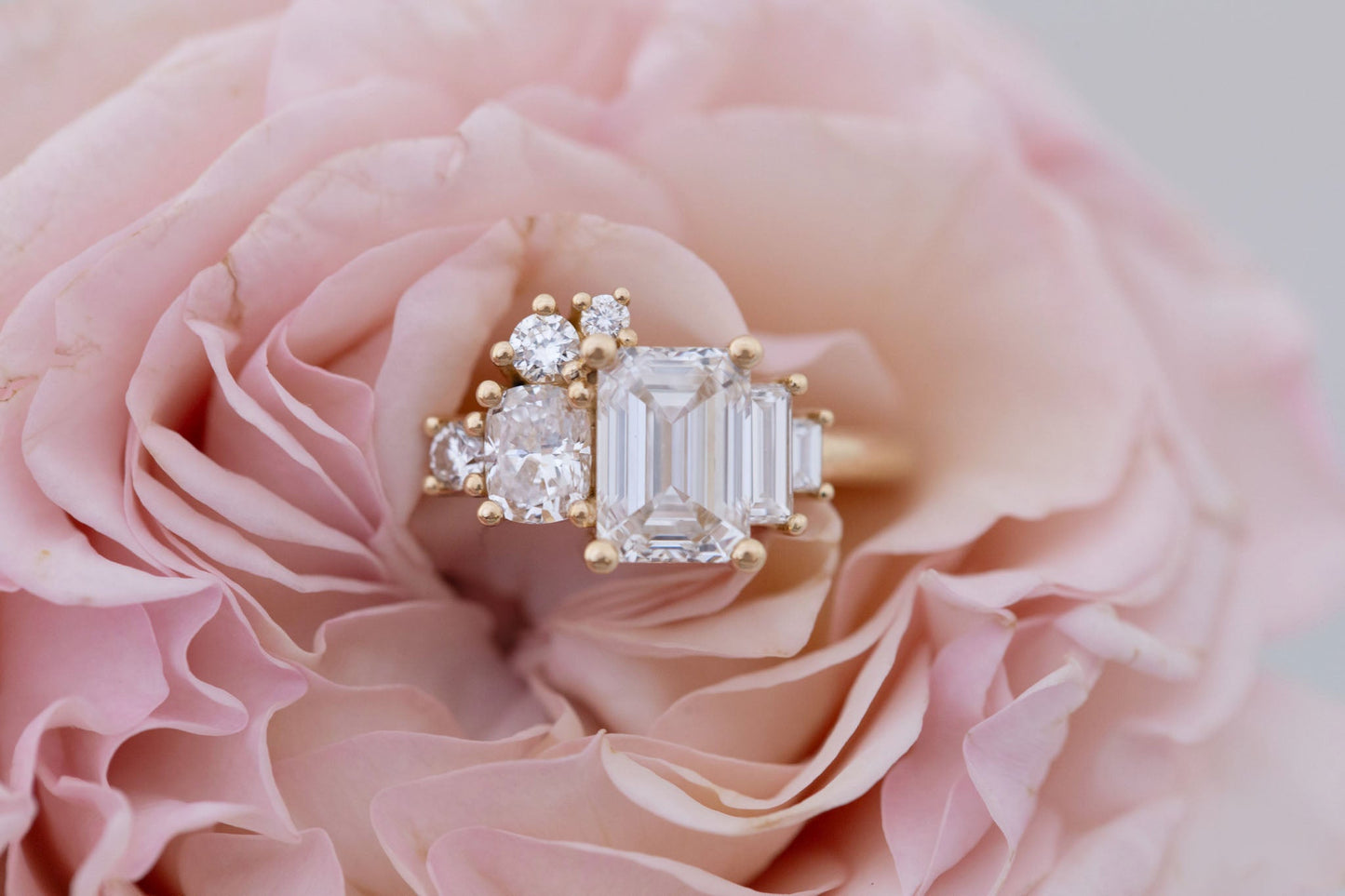 2 CT Round Three Stones Lab Grown Diamond Engagement Ring