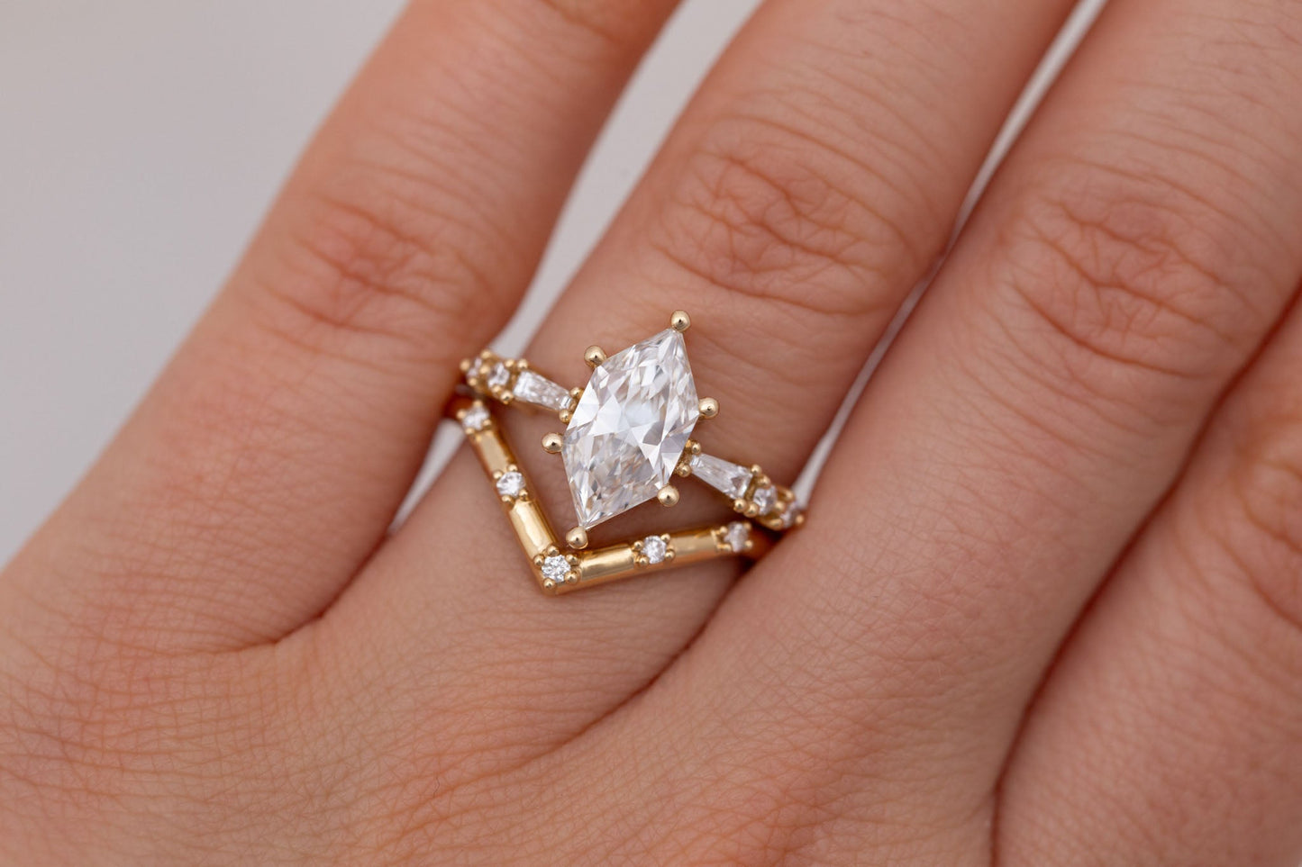 2 CT Round Three Stones Lab Grown Diamond Engagement Ring