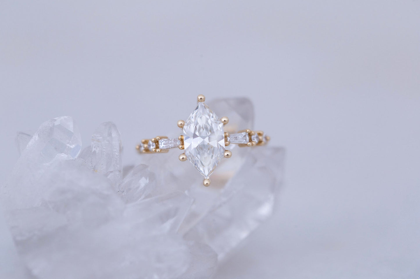 2 CT Round Three Stones Lab Grown Diamond Engagement Ring
