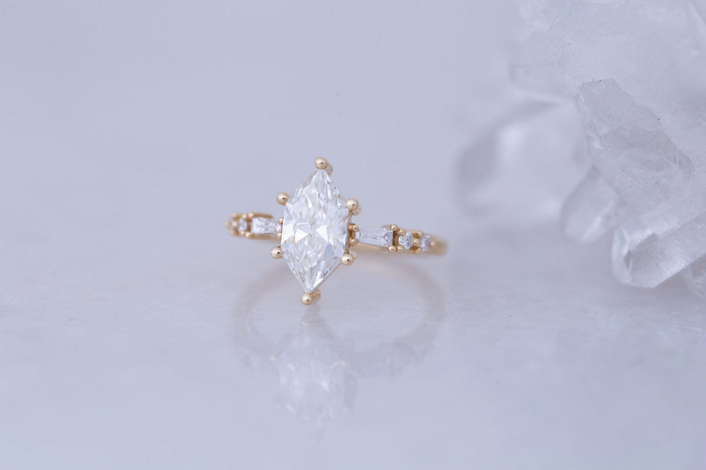 2 CT Round Three Stones Lab Grown Diamond Engagement Ring