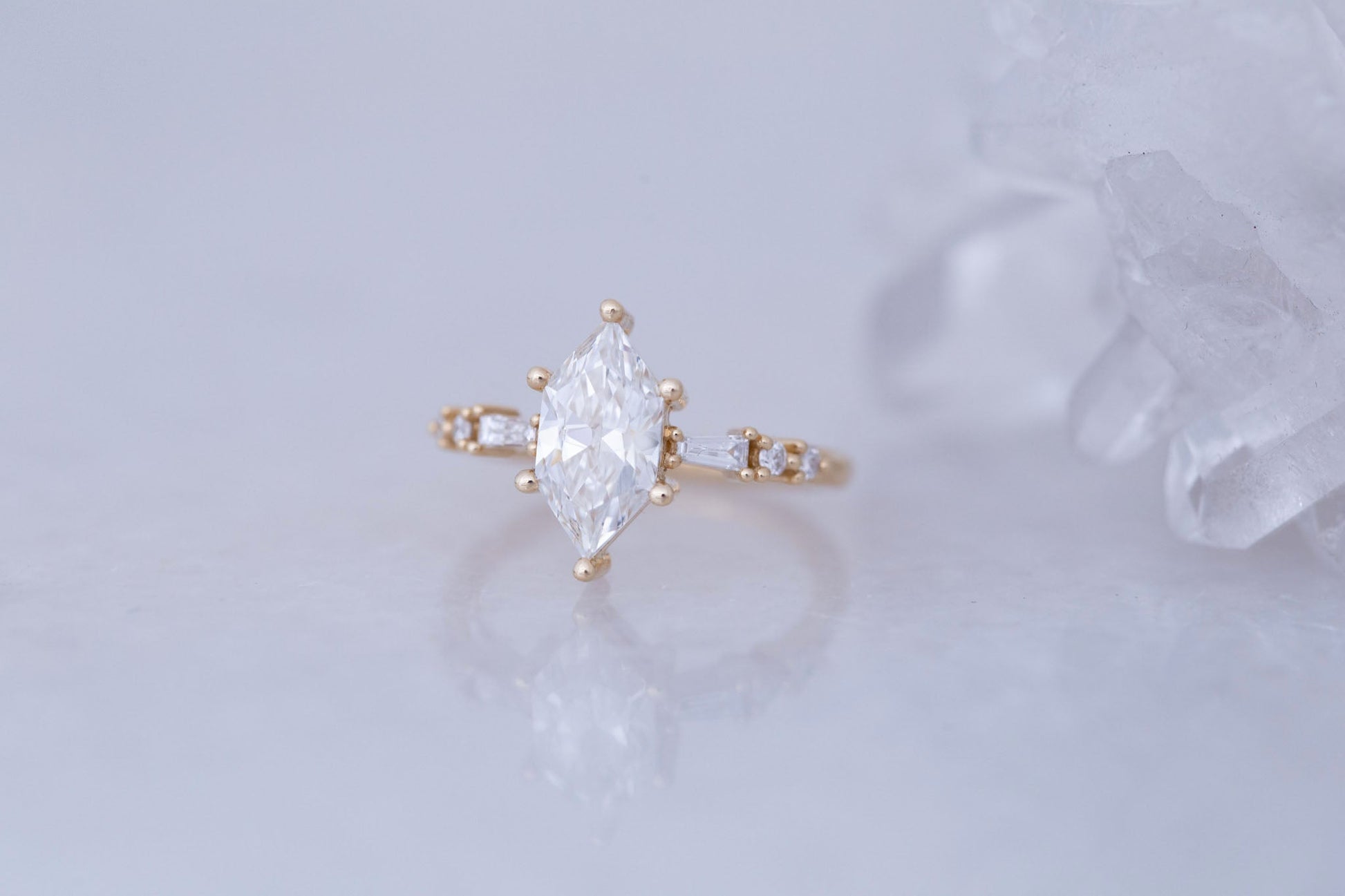 2 CT Round Three Stones Lab Grown Diamond Engagement Ring
