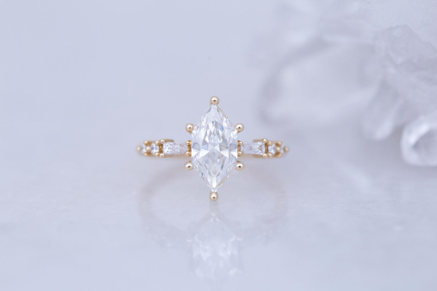 2 CT Round Three Stones Lab Grown Diamond Engagement Ring