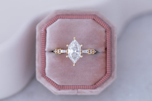 2 CT Round Three Stones Lab Grown Diamond Engagement Ring