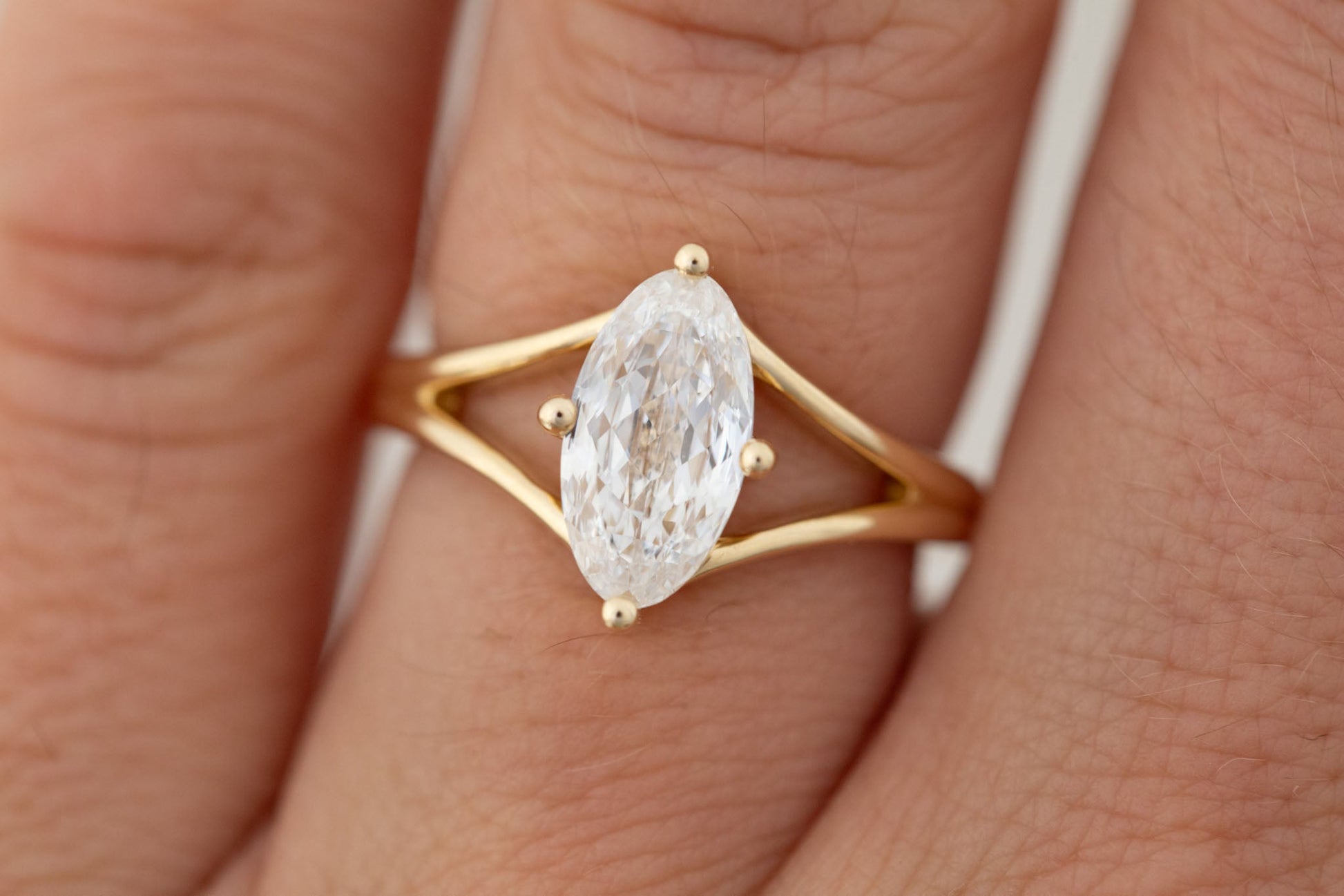 2 CT Round Three Stones Lab Grown Diamond Engagement Ring