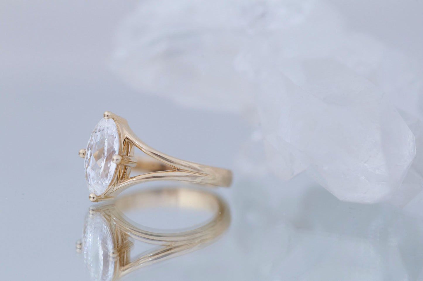 2 CT Round Three Stones Lab Grown Diamond Engagement Ring