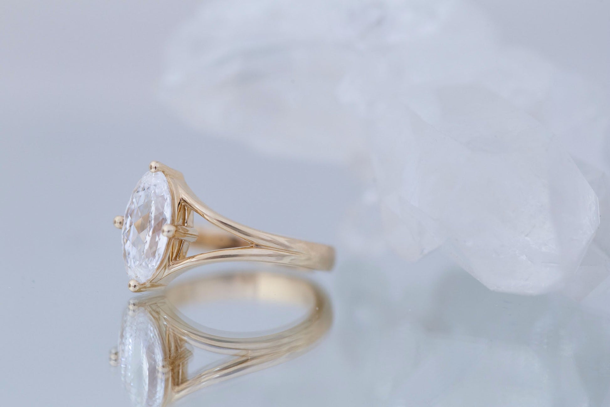2 CT Round Three Stones Lab Grown Diamond Engagement Ring