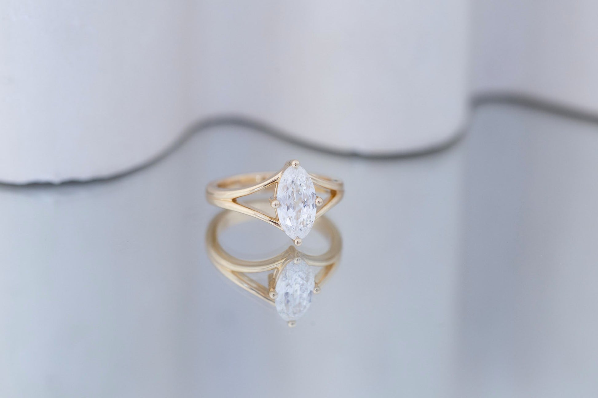 2 CT Round Three Stones Lab Grown Diamond Engagement Ring