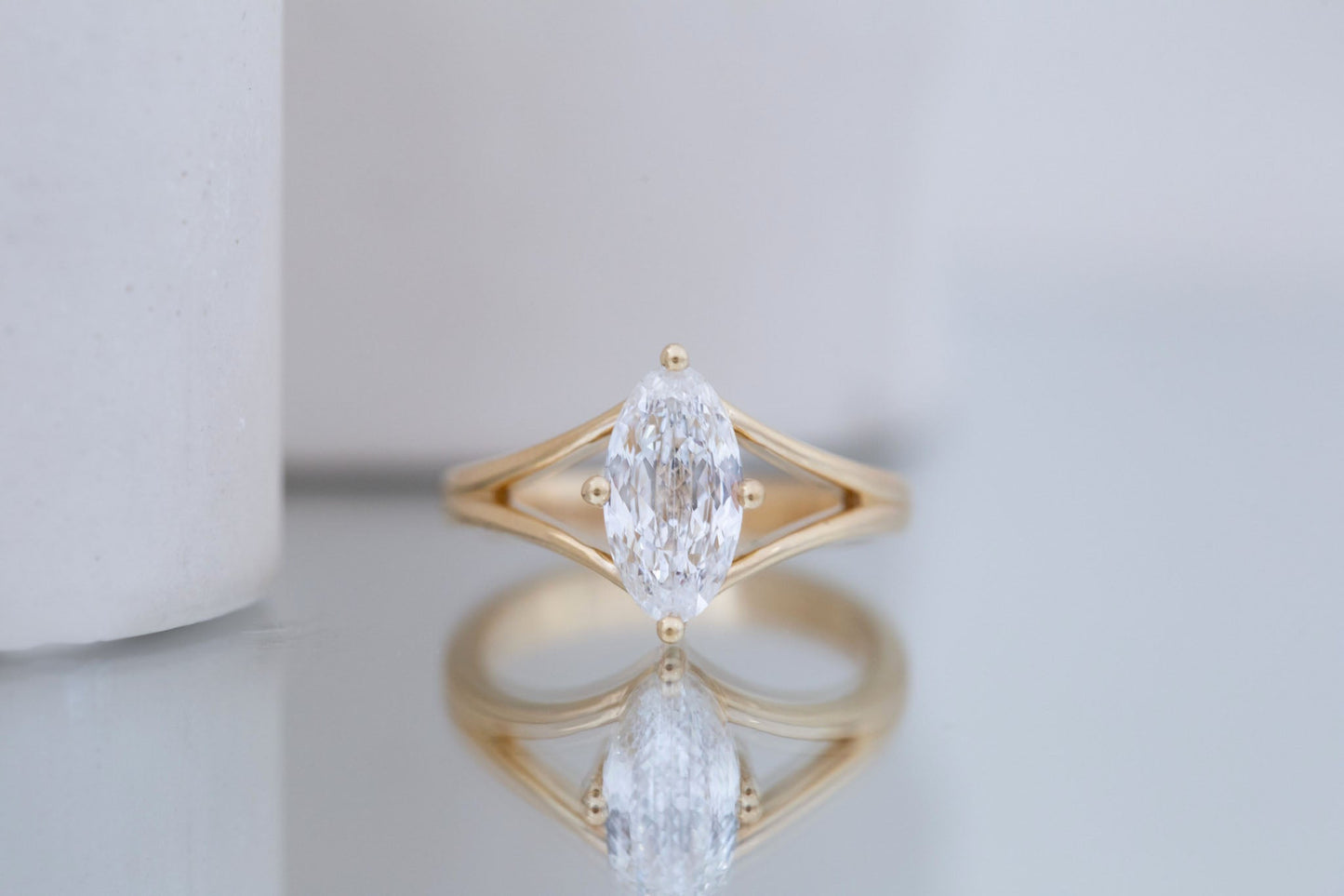 2 CT Round Three Stones Lab Grown Diamond Engagement Ring