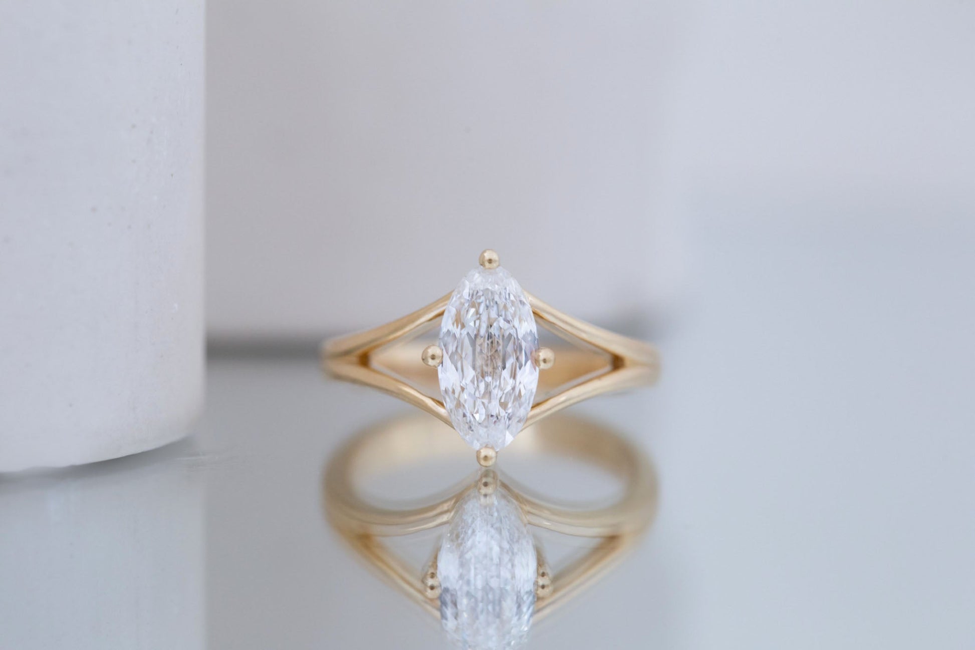 2 CT Round Three Stones Lab Grown Diamond Engagement Ring