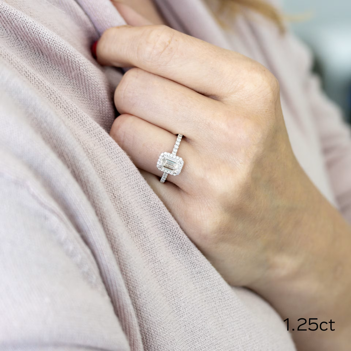 Marquise Cut Cluster Styled Lab Grown Diamond Engagement Ring
