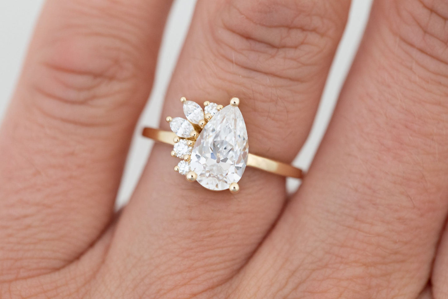 2 CT Round Three Stones Lab Grown Diamond Engagement Ring