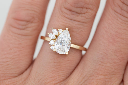 2 CT Round Three Stones Lab Grown Diamond Engagement Ring