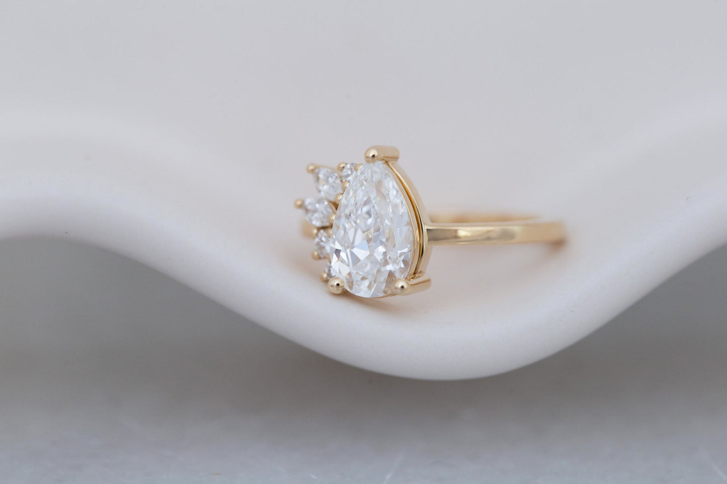 2 CT Round Three Stones Lab Grown Diamond Engagement Ring