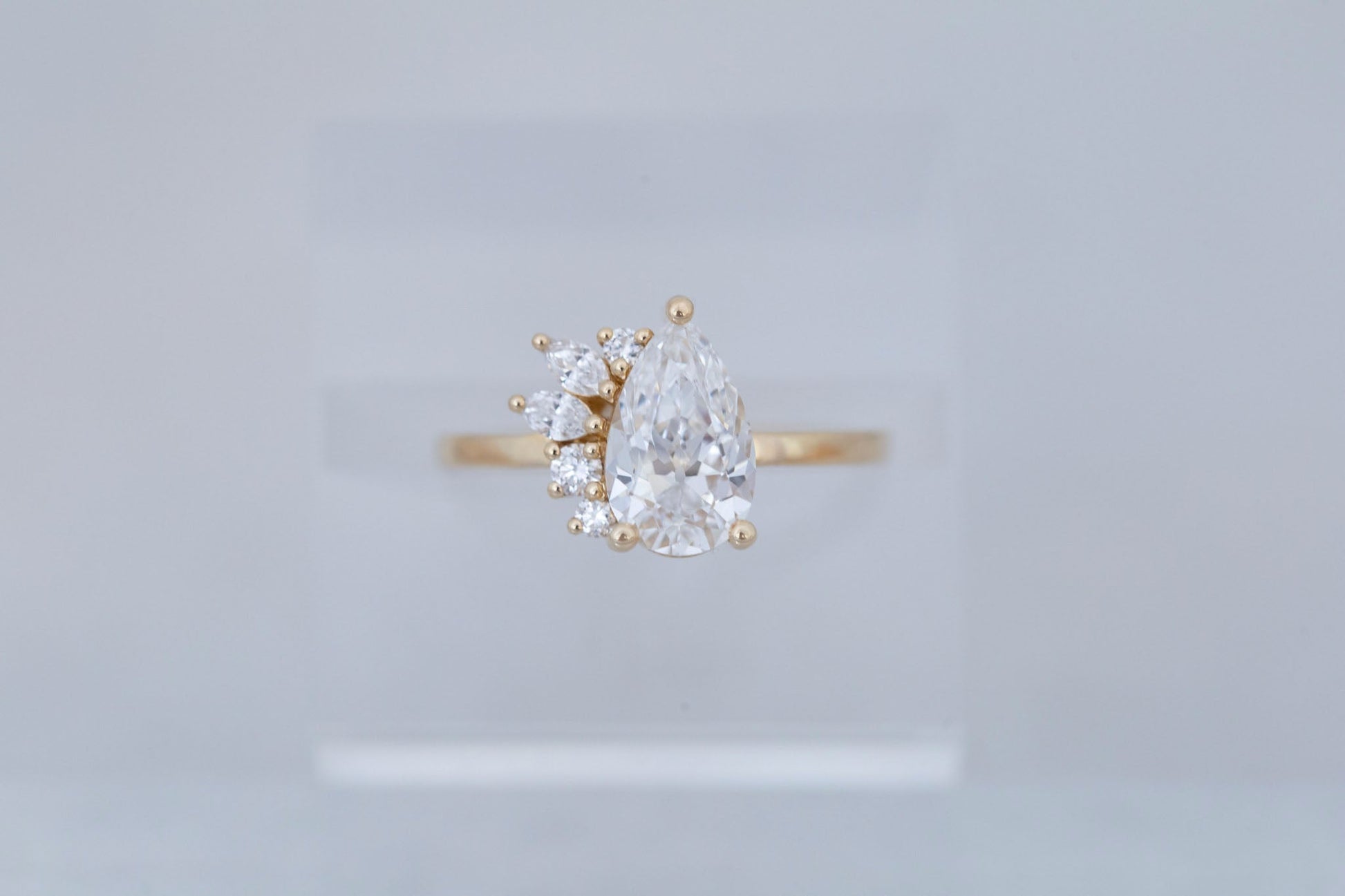 2 CT Round Three Stones Lab Grown Diamond Engagement Ring