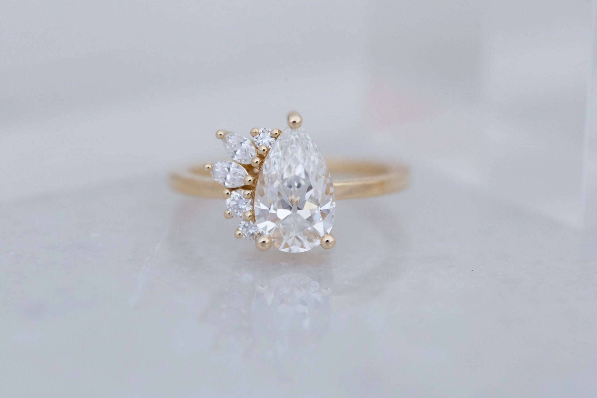 2 CT Round Three Stones Lab Grown Diamond Engagement Ring