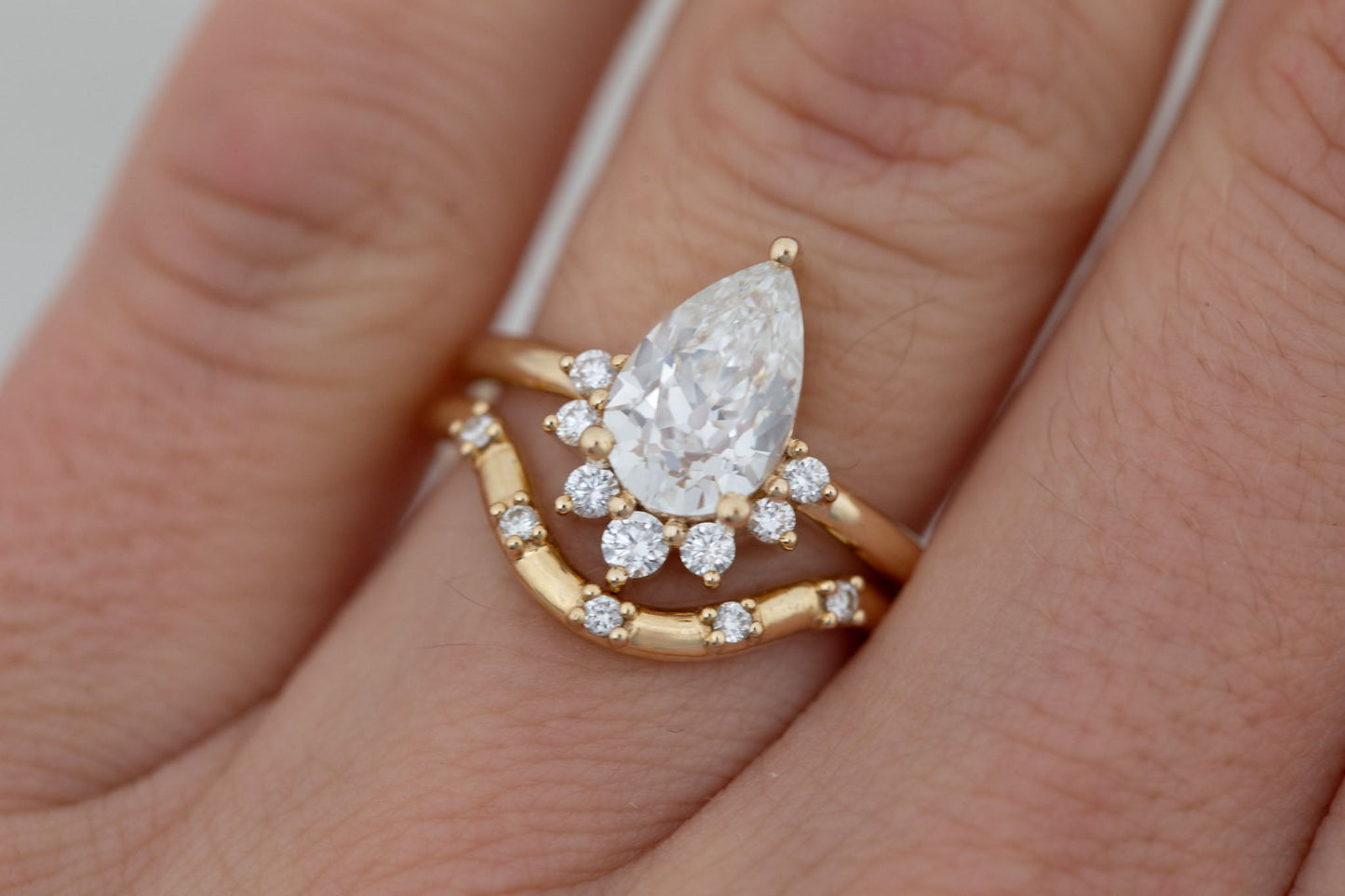 2 CT Round Three Stones Lab Grown Diamond Engagement Ring