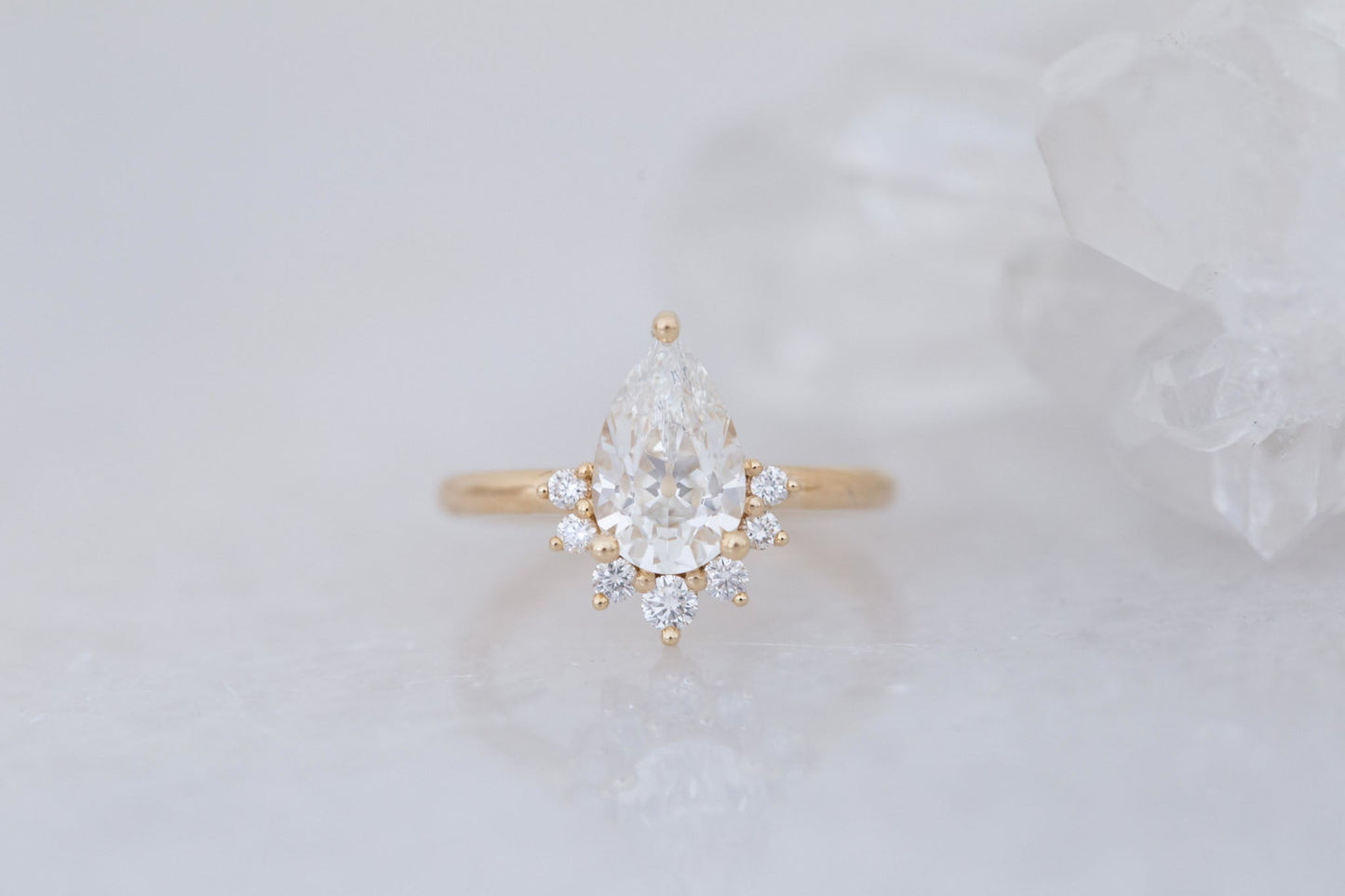 2 CT Round Three Stones Lab Grown Diamond Engagement Ring