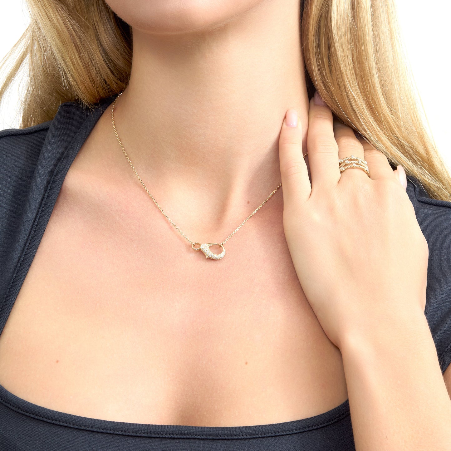 1.0 CT Round Bezel Solitaire Lab Grown Diamond Necklace