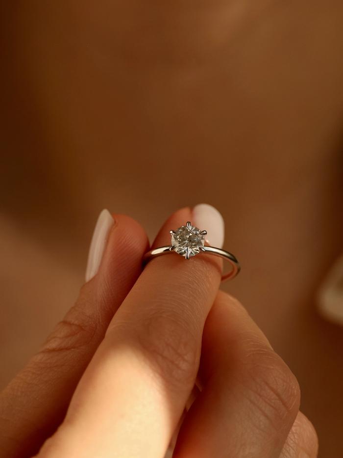 Marquise Cut Cluster Styled Lab Grown Diamond Engagement Ring