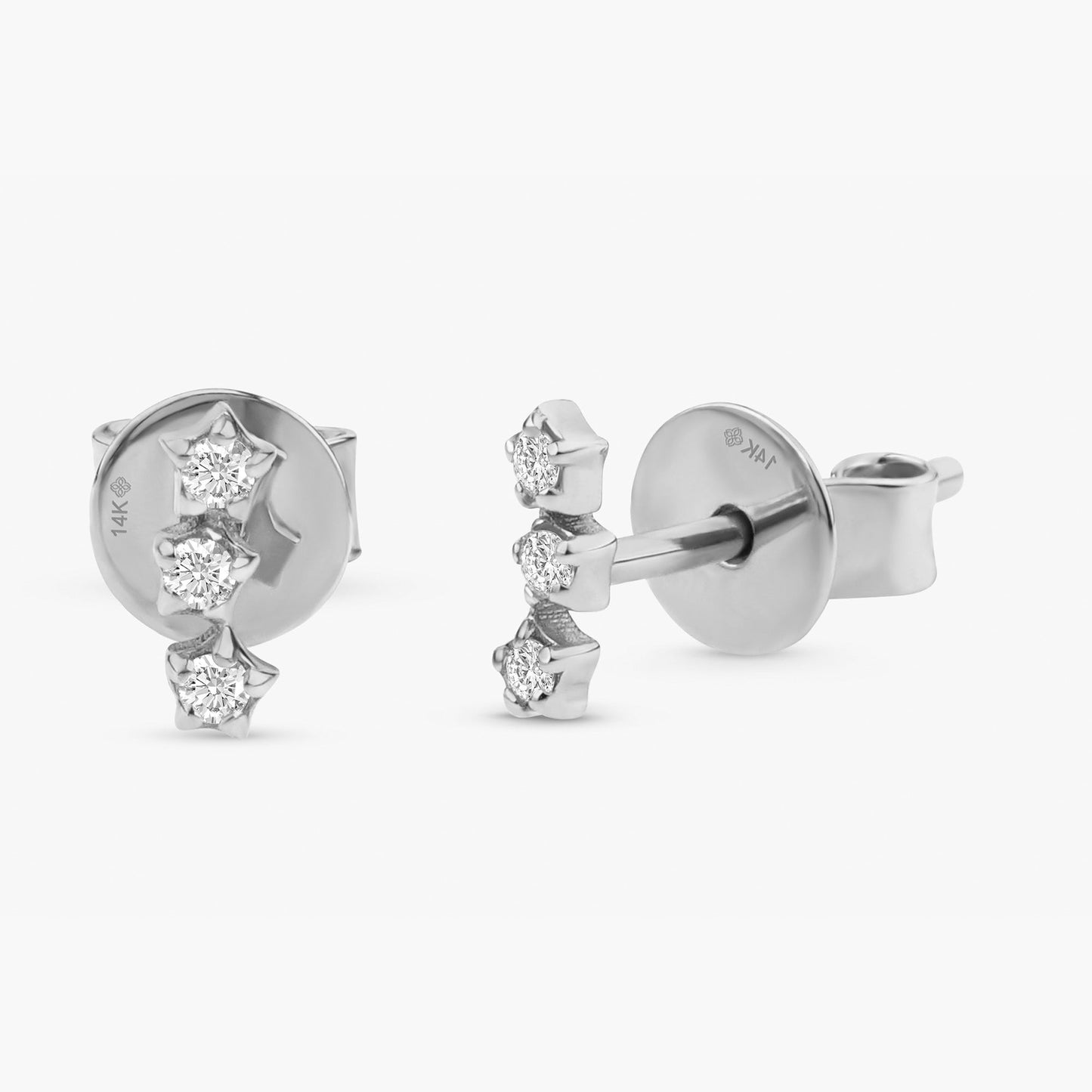 1.0 CT Round Bezel Solitaire Lab Grown Diamond Earrings