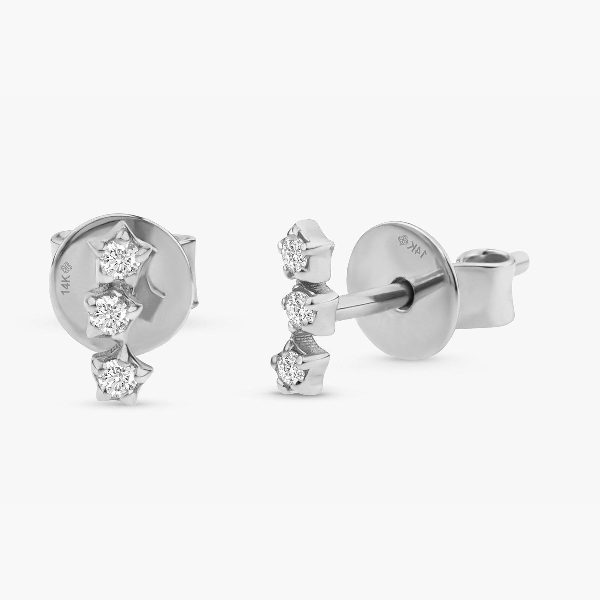 1.0 CT Round Bezel Solitaire Lab Grown Diamond Earrings