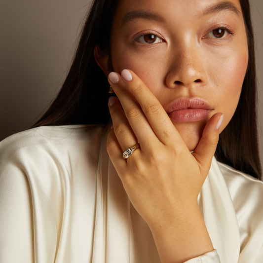 2 CT Round Three Stones Lab Grown Diamond Engagement Ring