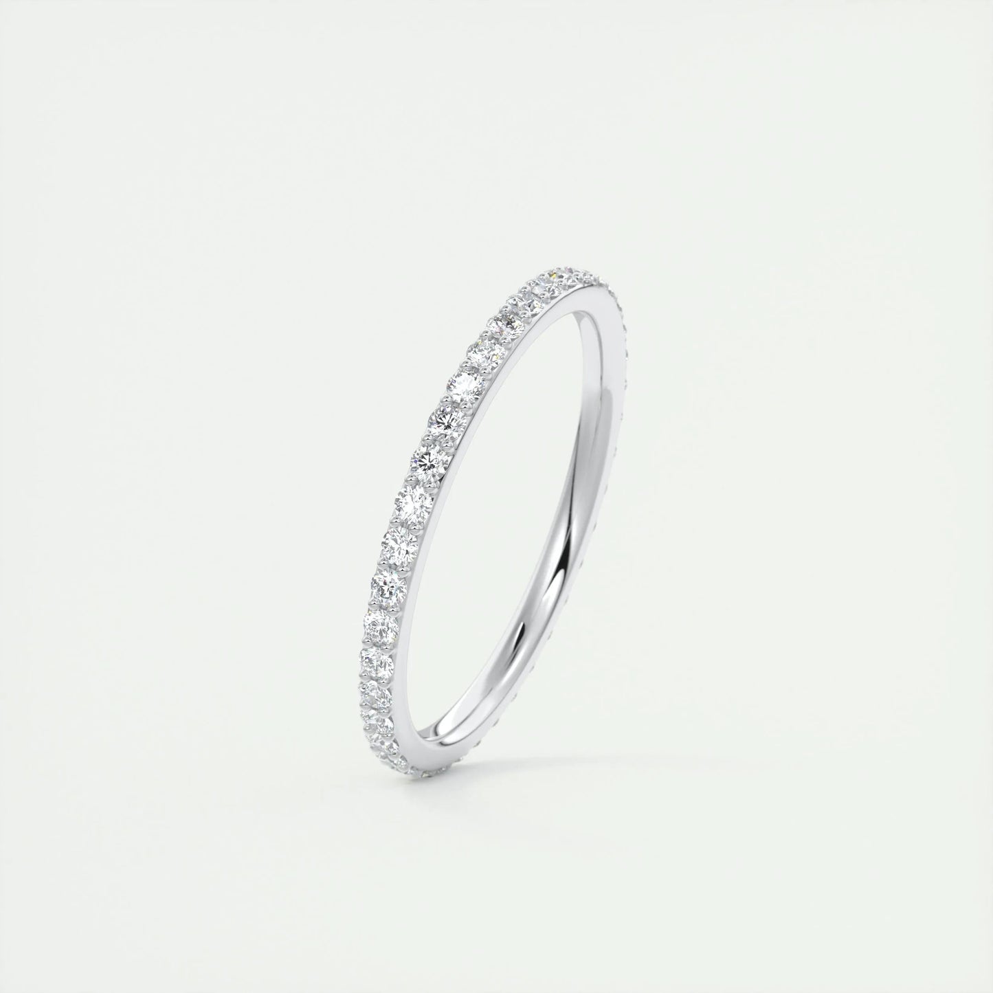 0.37 CT Round Full Eternity CVD EF/VVS Diamond Wedding Band 2