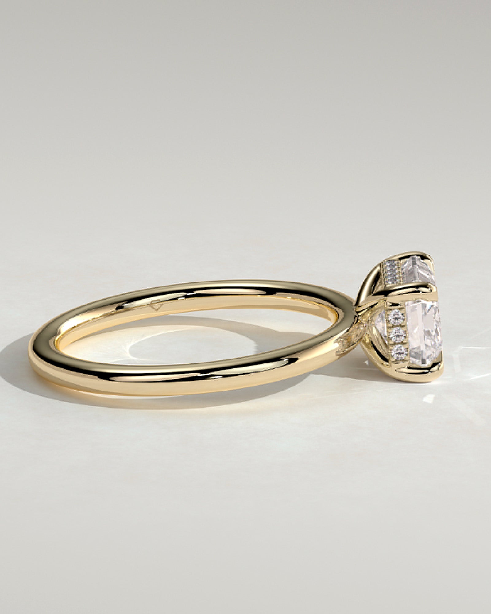 Round Halo, Pave & Split Shank Engagement Ring – 1.93 CT Lab Grown Diamond