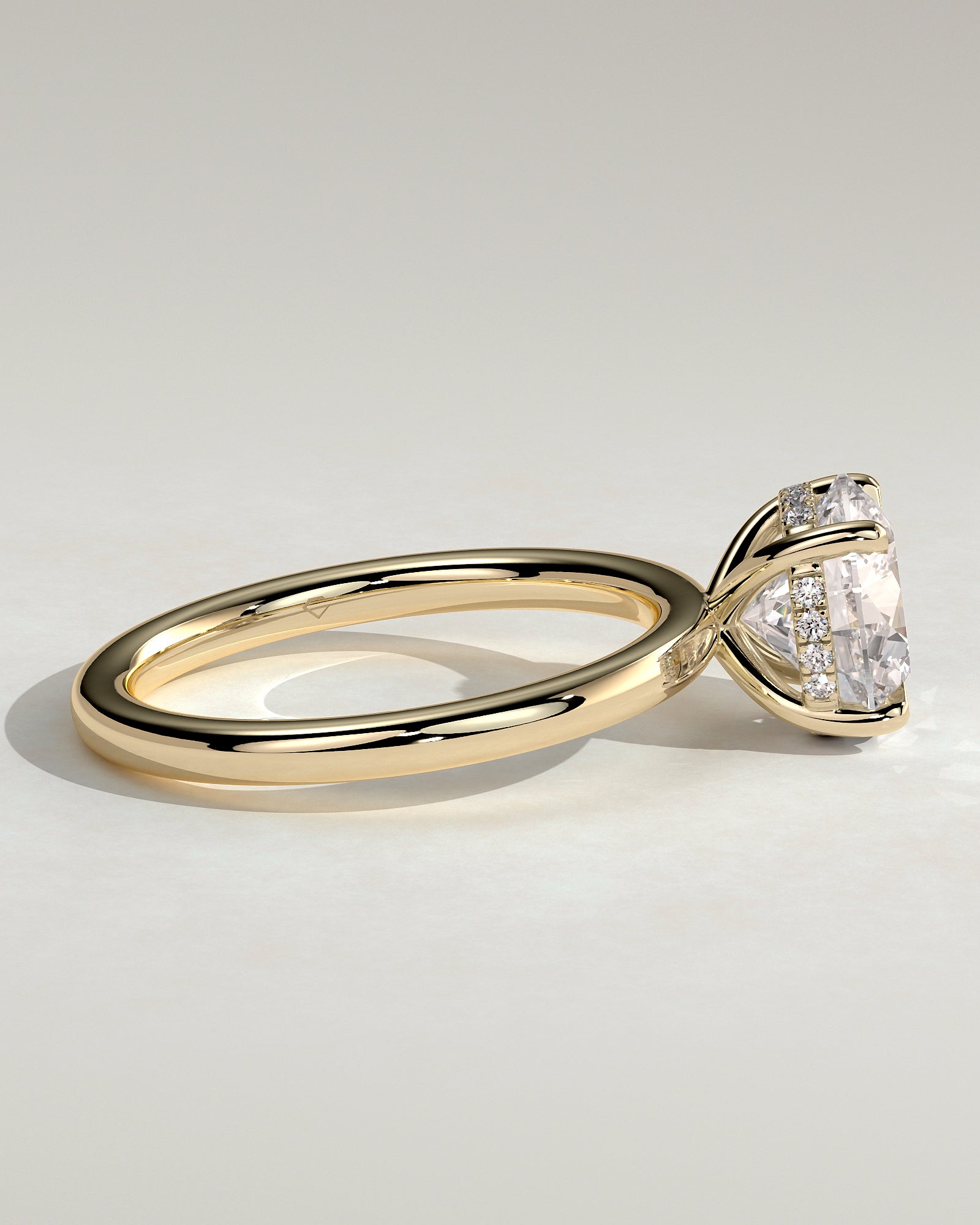 Round Halo, Pave & Split Shank Engagement Ring – 1.93 CT Lab Grown Diamond