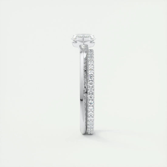 2 CT Marquise Half Bezel CVD F/VS1 Diamond Engagement Ring 5