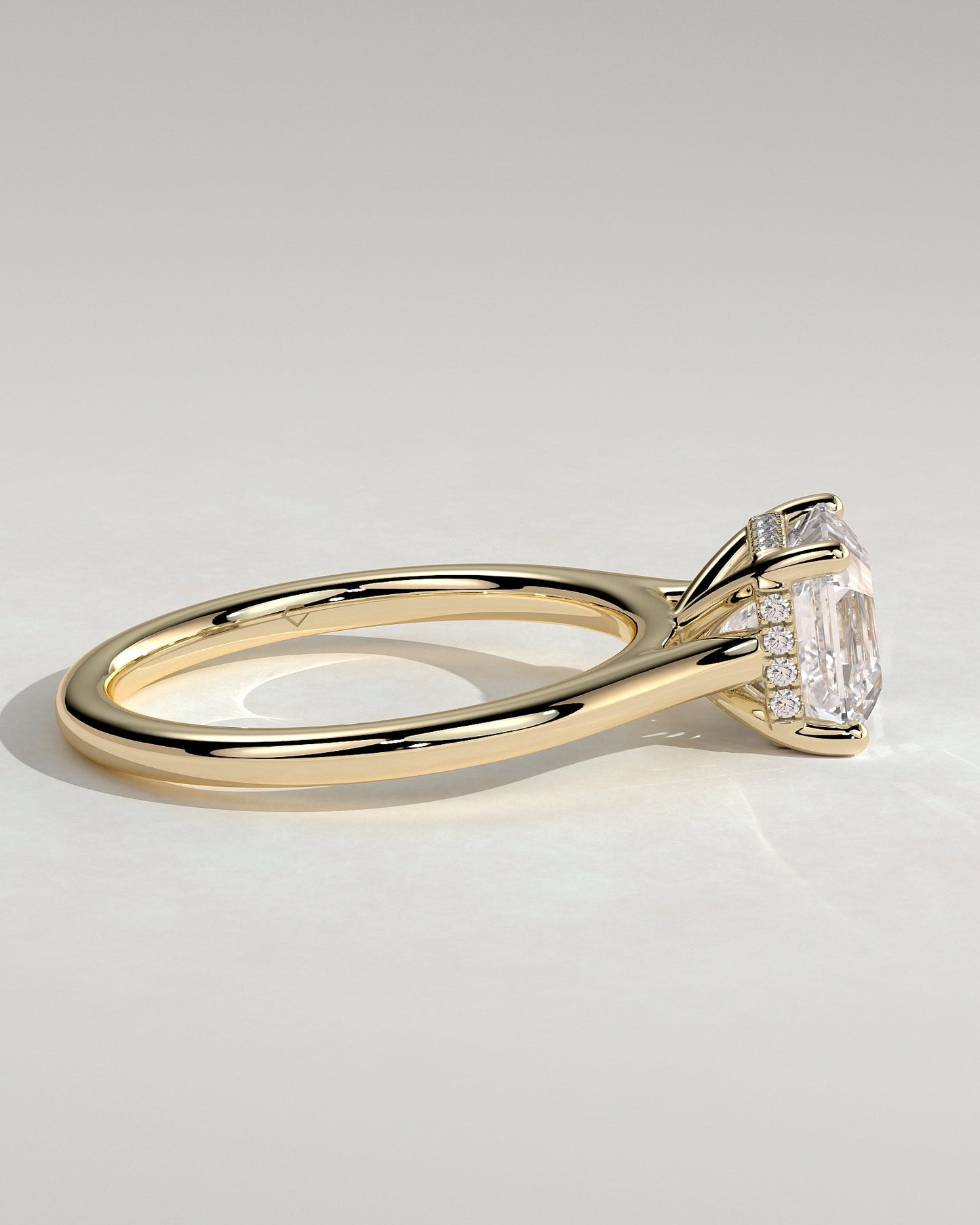 Round Halo, Pave & Split Shank Engagement Ring – 1.93 CT Lab Grown Diamond
