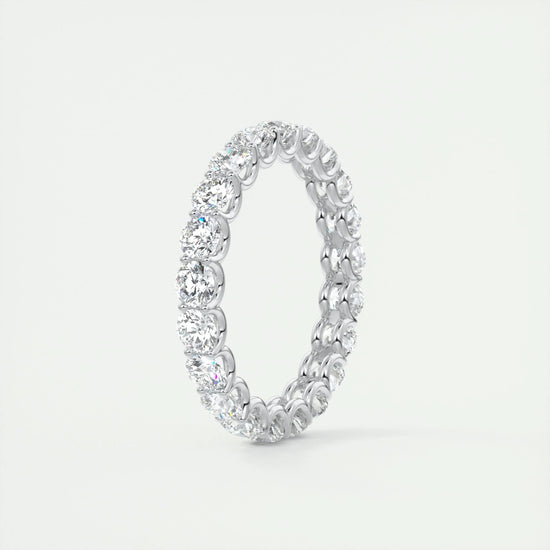 2.1 CT Round Full Eternity CVD EF/VVS Diamond Wedding Band 4