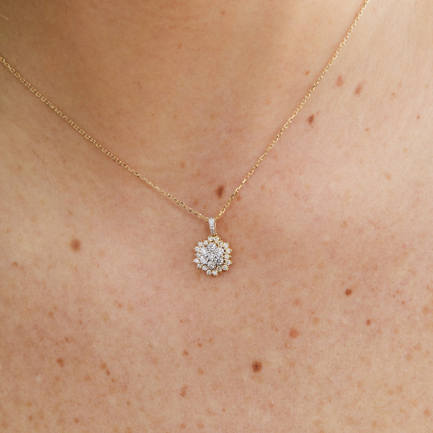 1.0 CT Round Bezel Solitaire Lab Grown Diamond Necklace