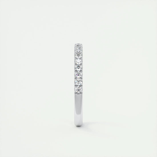 0.38 CT Round Half Eternity CVD EF/VVS Diamond Wedding Band 4
