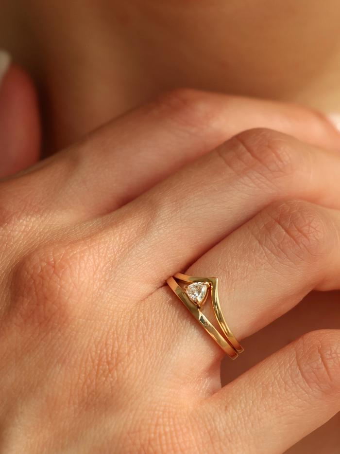 Marquise Cut Cluster Styled Lab Grown Diamond Engagement Ring