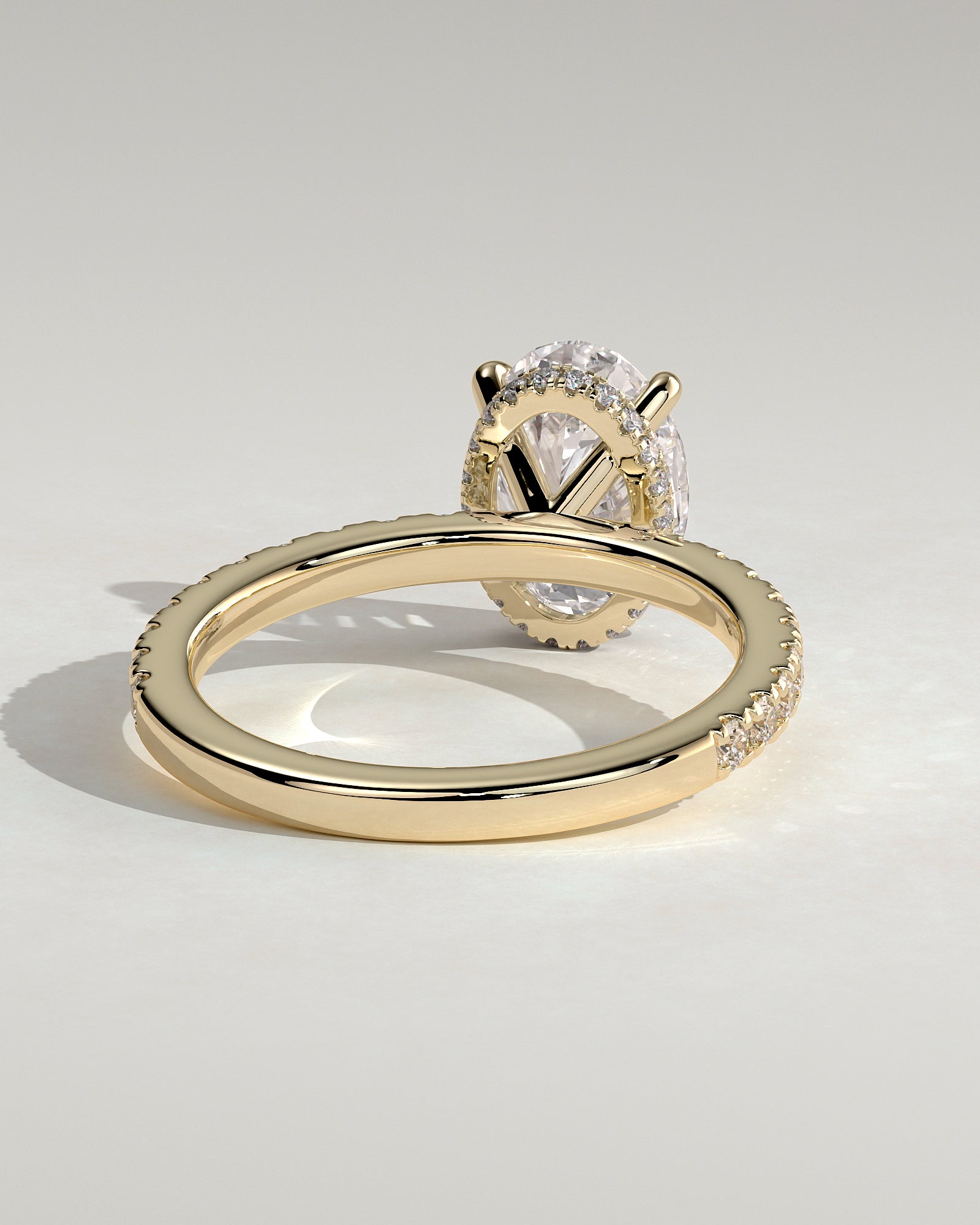 Round Halo, Pave & Split Shank Engagement Ring – 1.93 CT Lab Grown Diamond