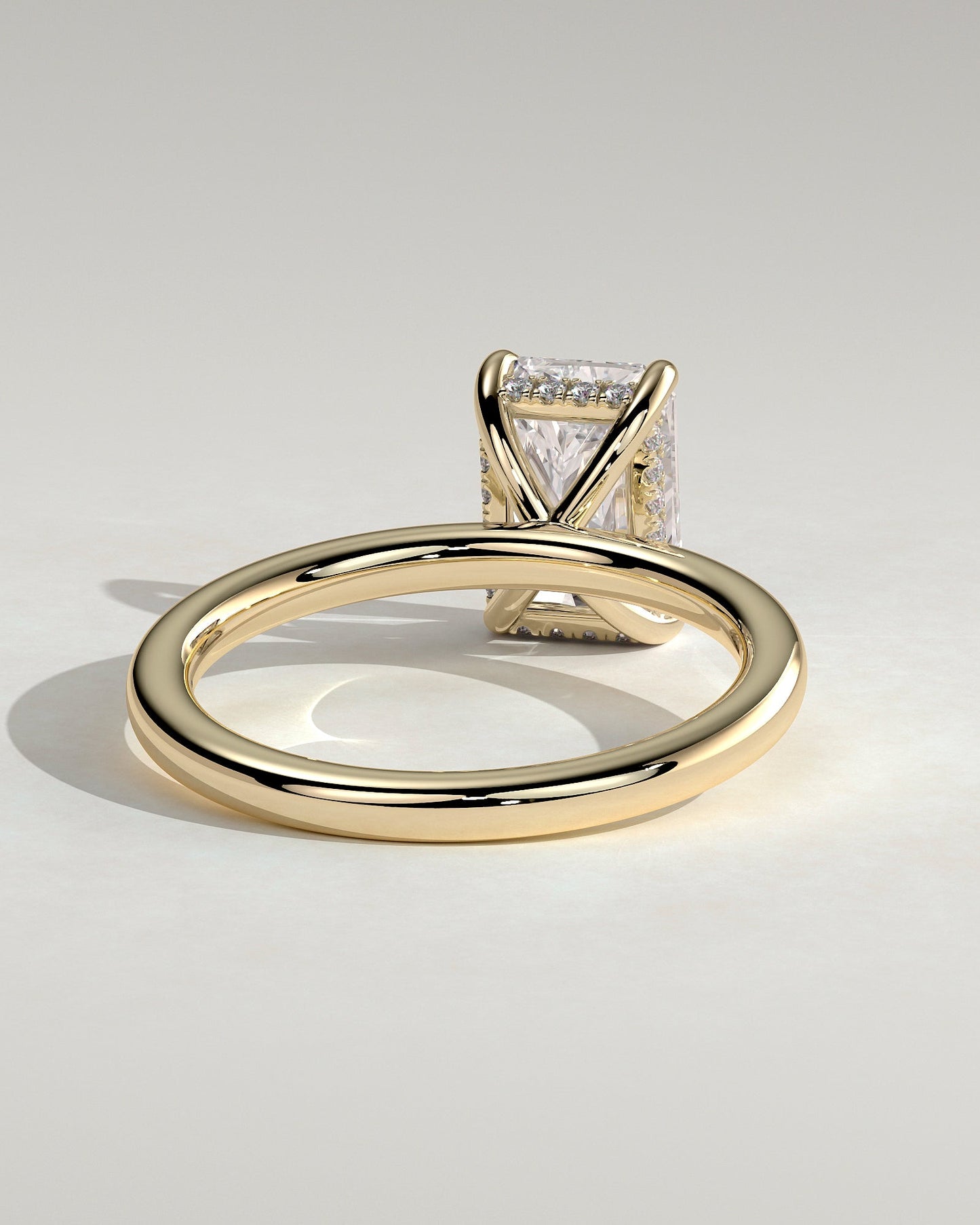 Round Halo, Pave & Split Shank Engagement Ring – 1.93 CT Lab Grown Diamond