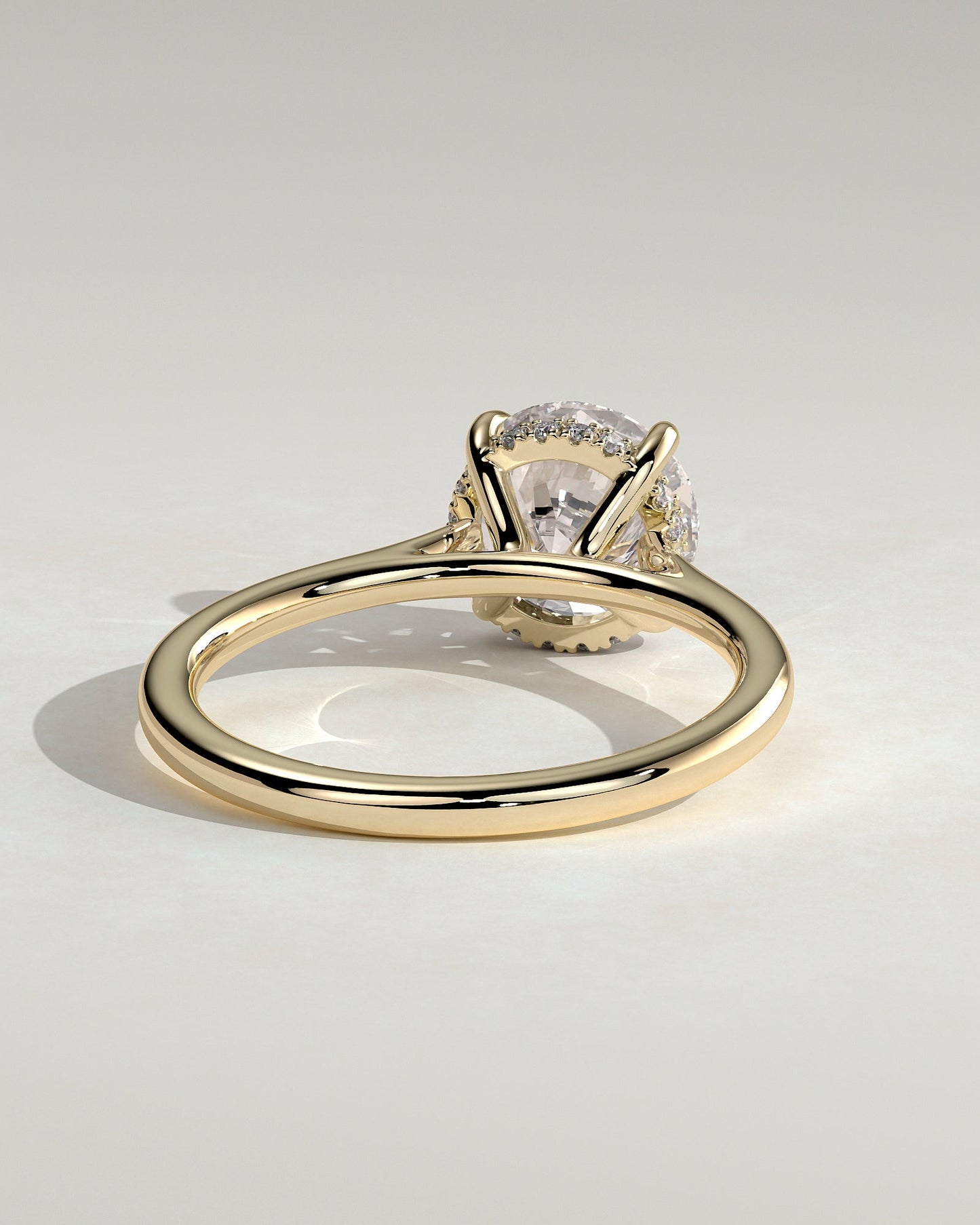 Round Halo, Pave & Split Shank Engagement Ring – 1.93 CT Lab Grown Diamond