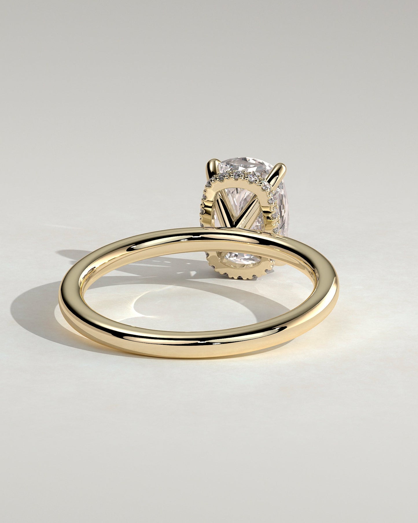 Round Halo, Pave & Split Shank Engagement Ring – 1.93 CT Lab Grown Diamond