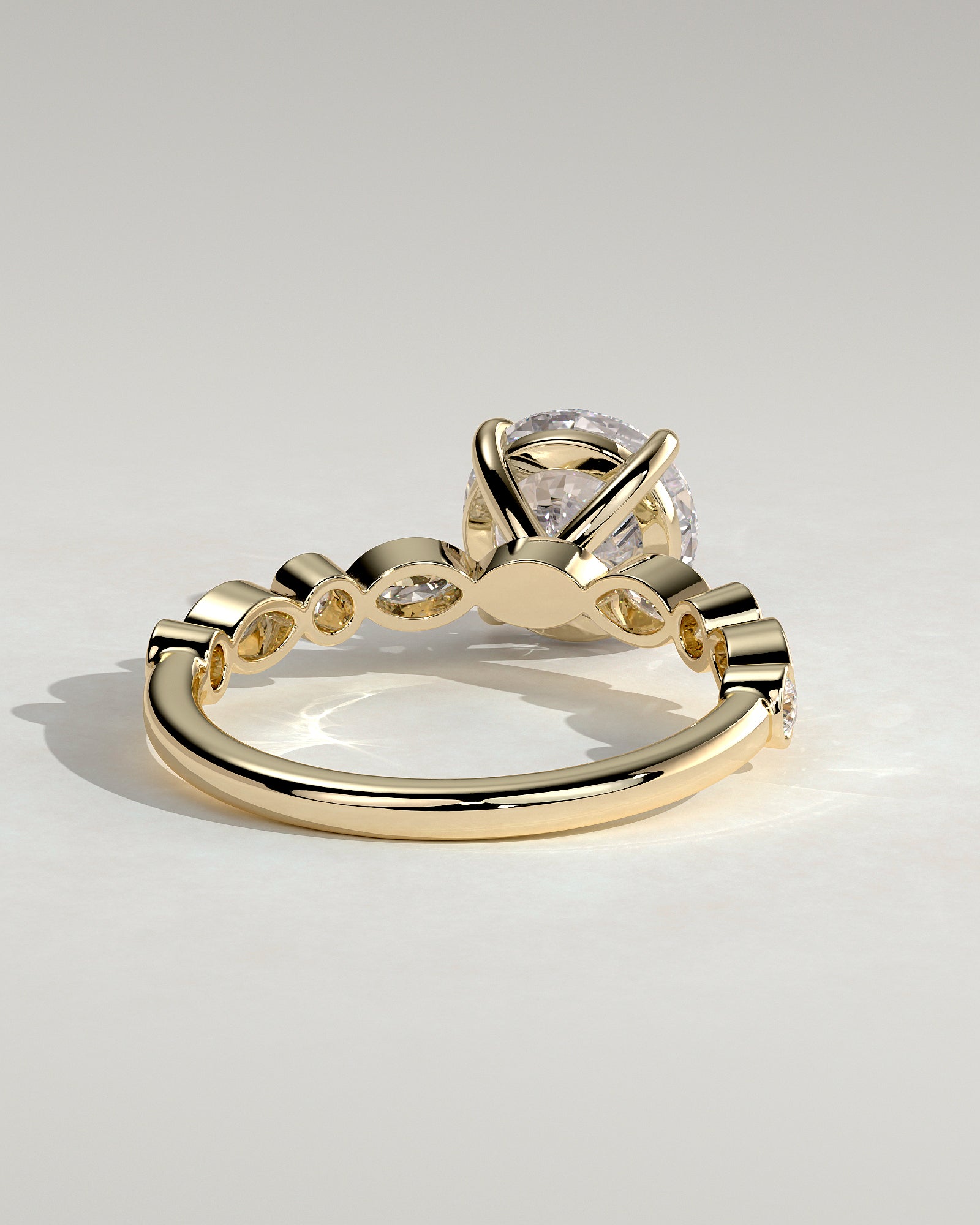 Round Halo, Pave & Split Shank Engagement Ring – 1.93 CT Lab Grown Diamond