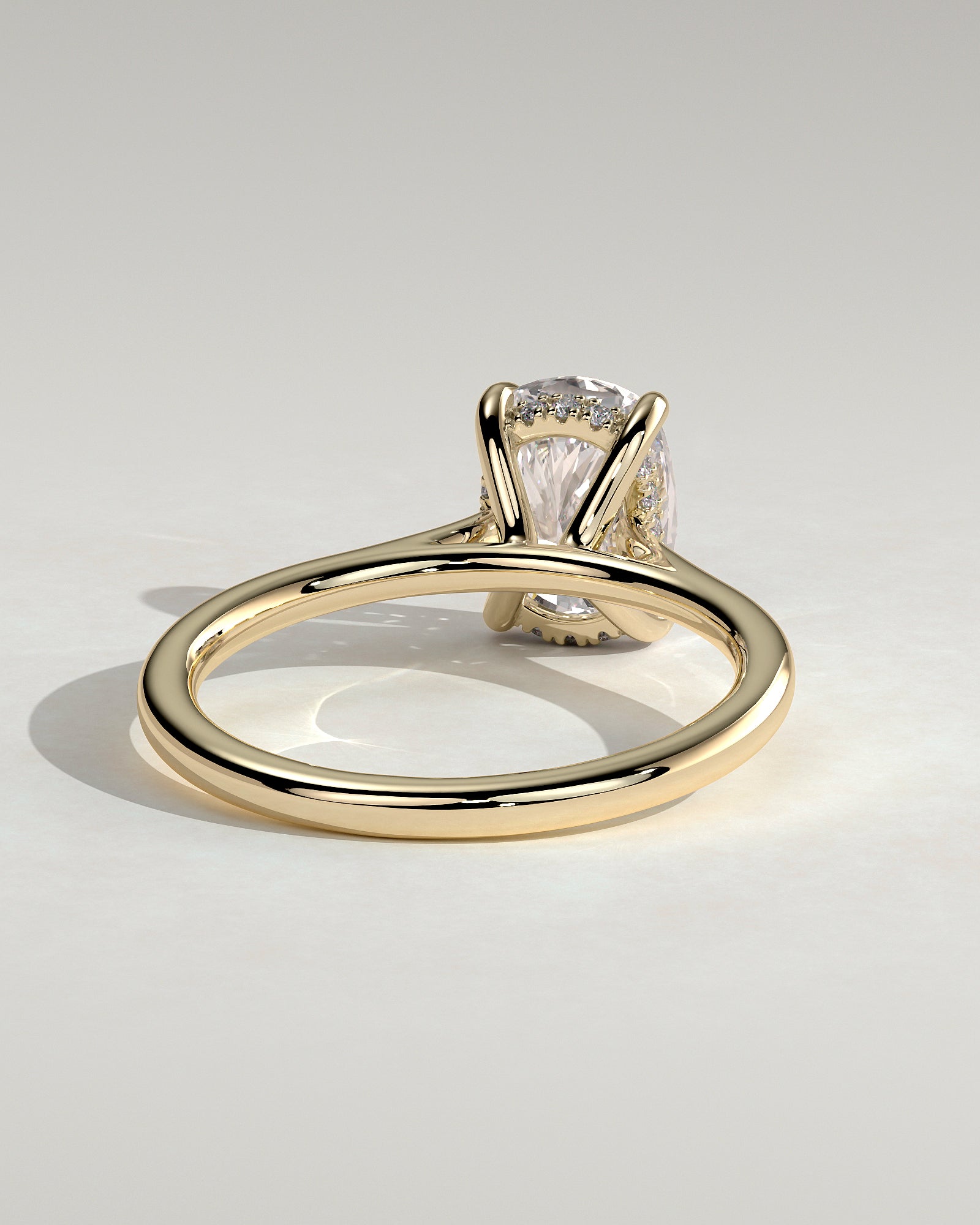 Round Halo, Pave & Split Shank Engagement Ring – 1.93 CT Lab Grown Diamond