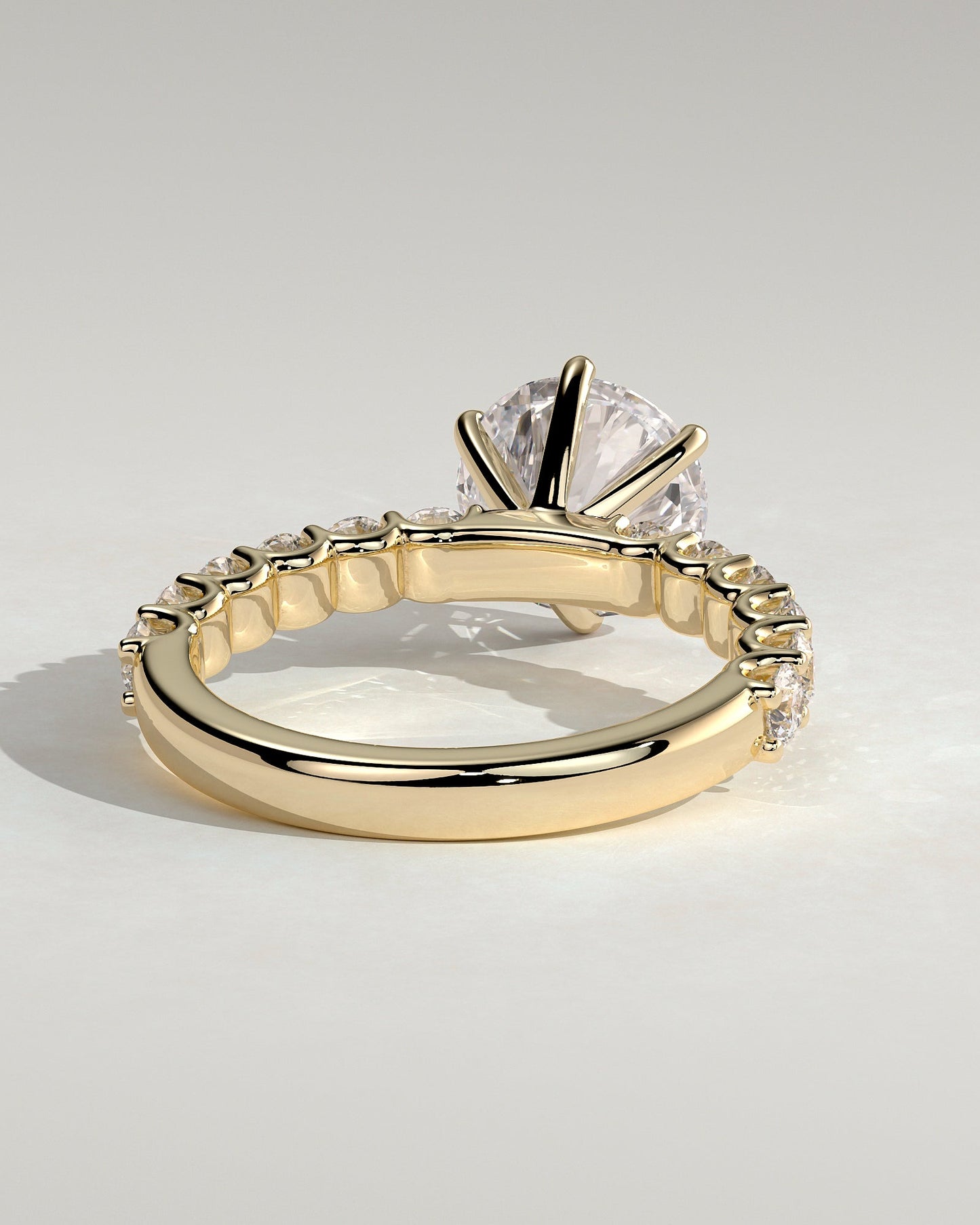 Round Halo, Pave & Split Shank Engagement Ring – 1.93 CT Lab Grown Diamond