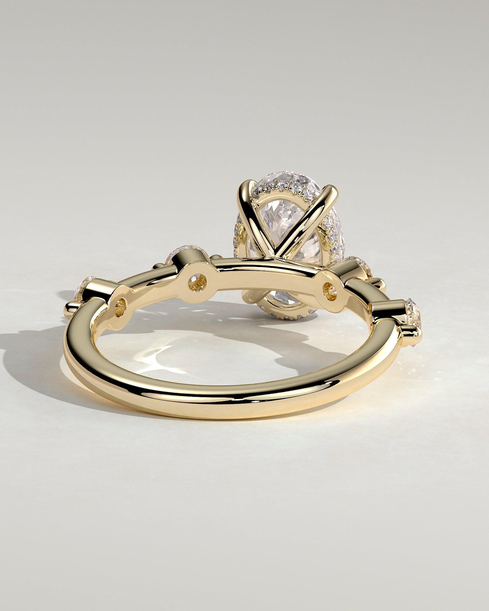 Round Halo, Pave & Split Shank Engagement Ring – 1.93 CT Lab Grown Diamond